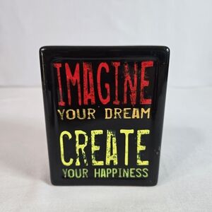 Delish Ceramic Coin Bank Size 4" X 5" in Black